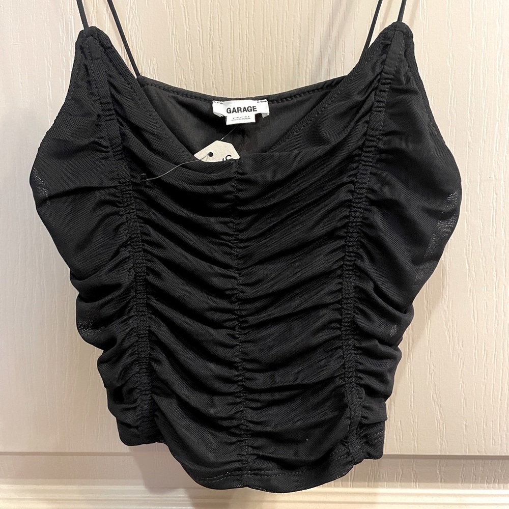 Garage ruched crop cami